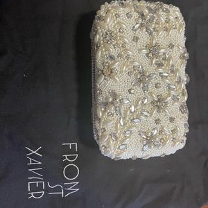 FROM ST XAVIER Diamanté Vine Box Clutch (never used)